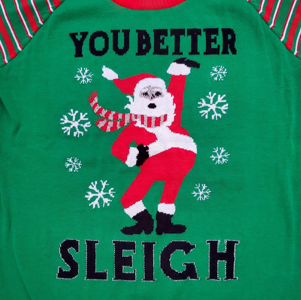 Sassy Santa Ugly Christmas Sweater - Picture 3 of 5